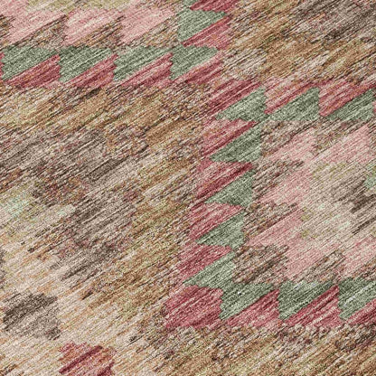 LOOMLAN Rugs Evynne Brown Washable Indoor-Outdoor Rug