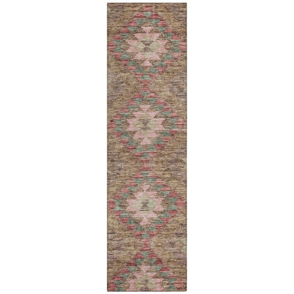 LOOMLAN Rugs Evynne Brown Washable Indoor-Outdoor Rug