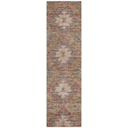 LOOMLAN Rugs Evynne Brown Washable Indoor-Outdoor Rug