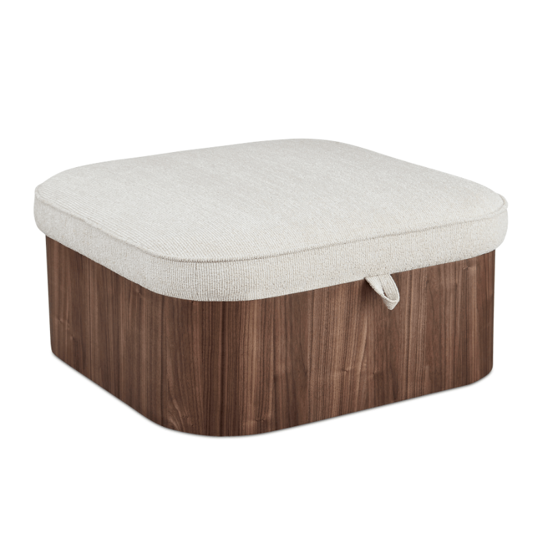 Sonny Plush Seat With Hidden Storage Ottoman