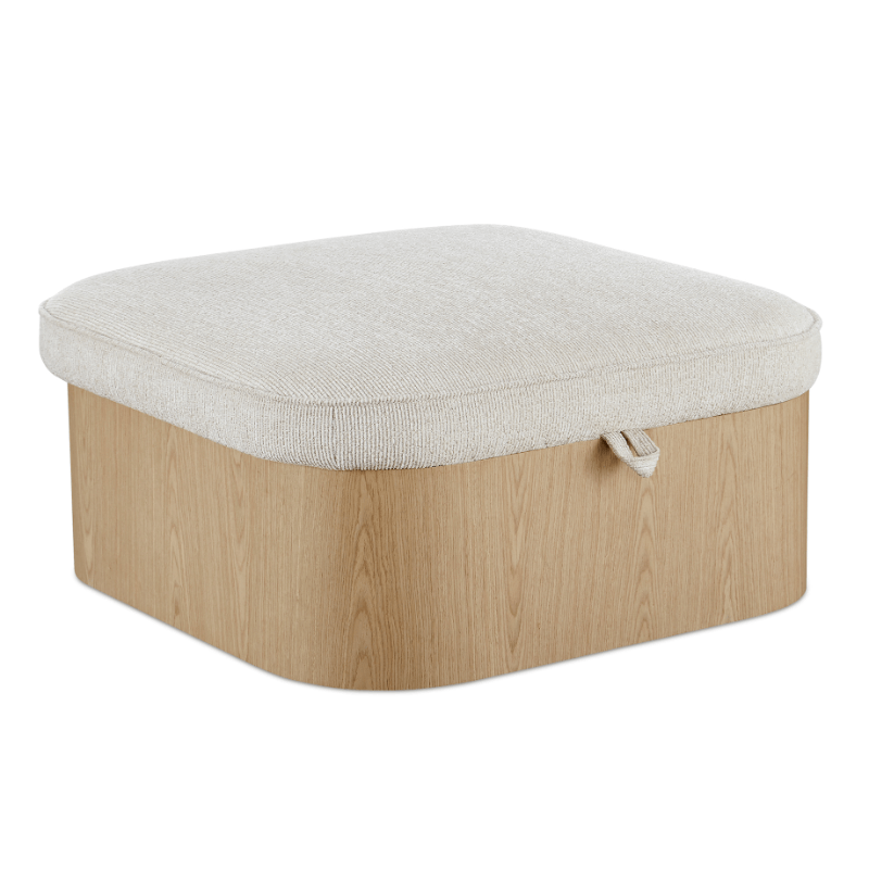 Sonny Plush Seat With Hidden Storage Ottoman