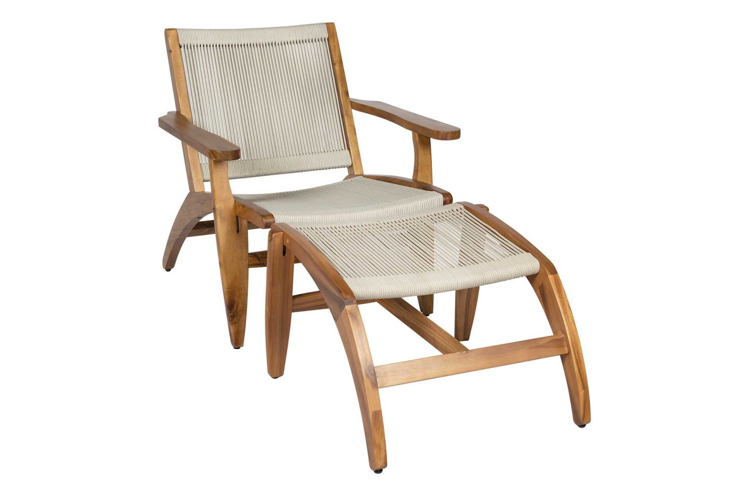 Seasonal Living Norway Outdoor Lounge Chair & Footstool Set of Two