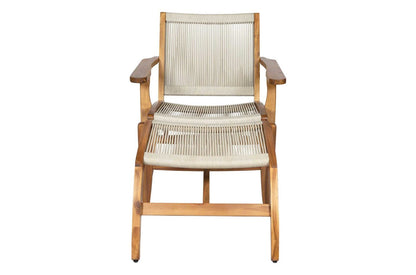 Seasonal Living Norway Outdoor Lounge Chair & Footstool Set of Two