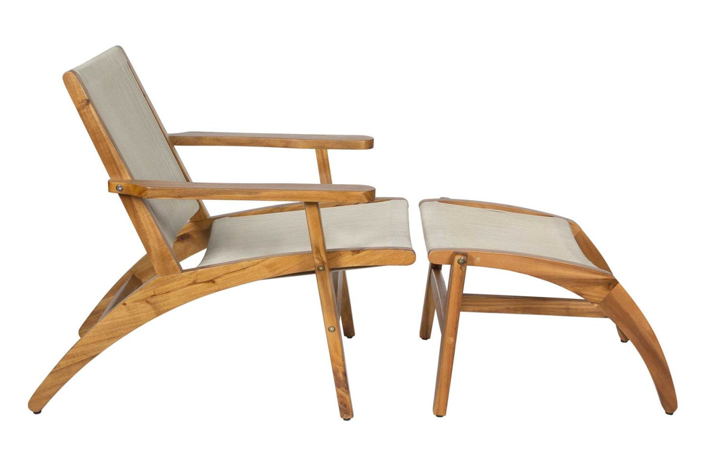Seasonal Living Norway Outdoor Lounge Chair & Footstool Set of Two