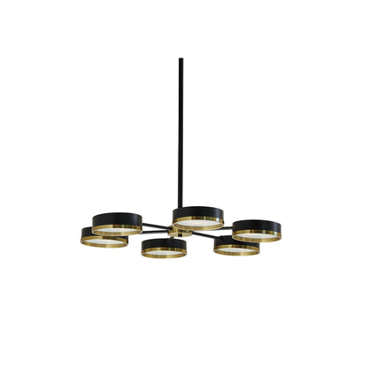 Oswin Chandelier Modern Black And Gold Iron Lighting