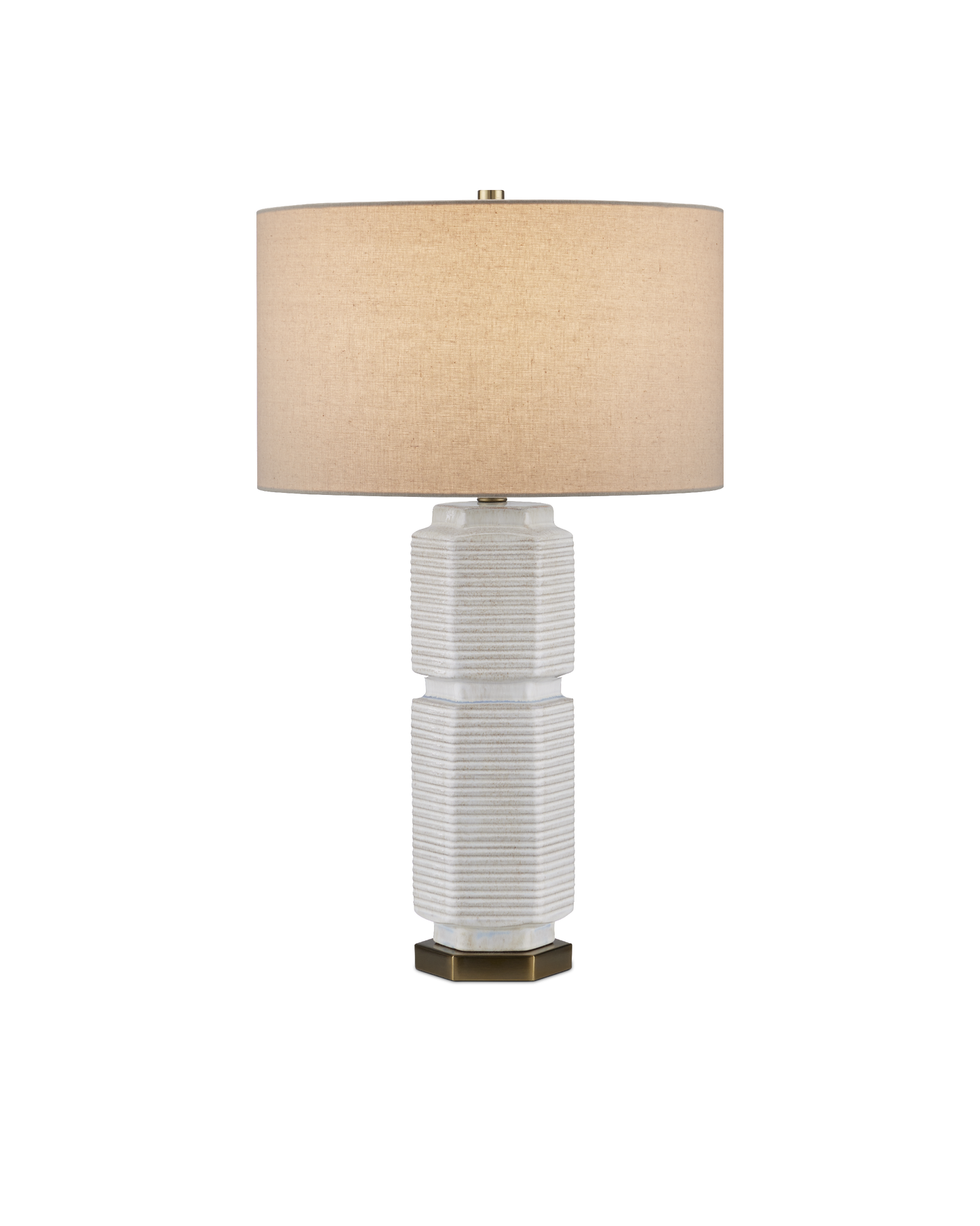 Glebe Ceramic and Metal White Table Lamp