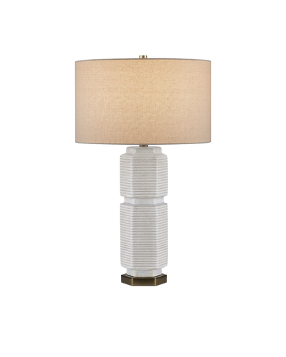 Glebe Ceramic and Metal White Table Lamp