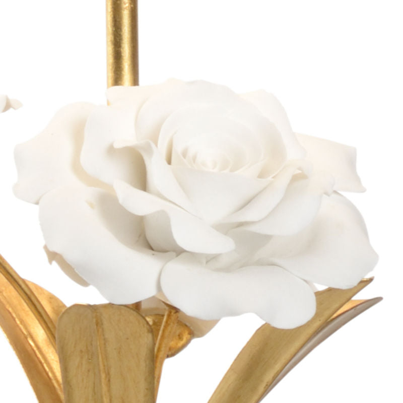 Chelsea House Rose Flowers Design With Tapered Drum Shade Table Lamp