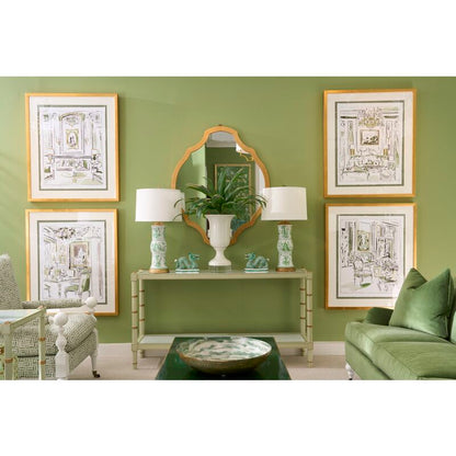 Chelsea House Canton Green Porcelain Table Lamp