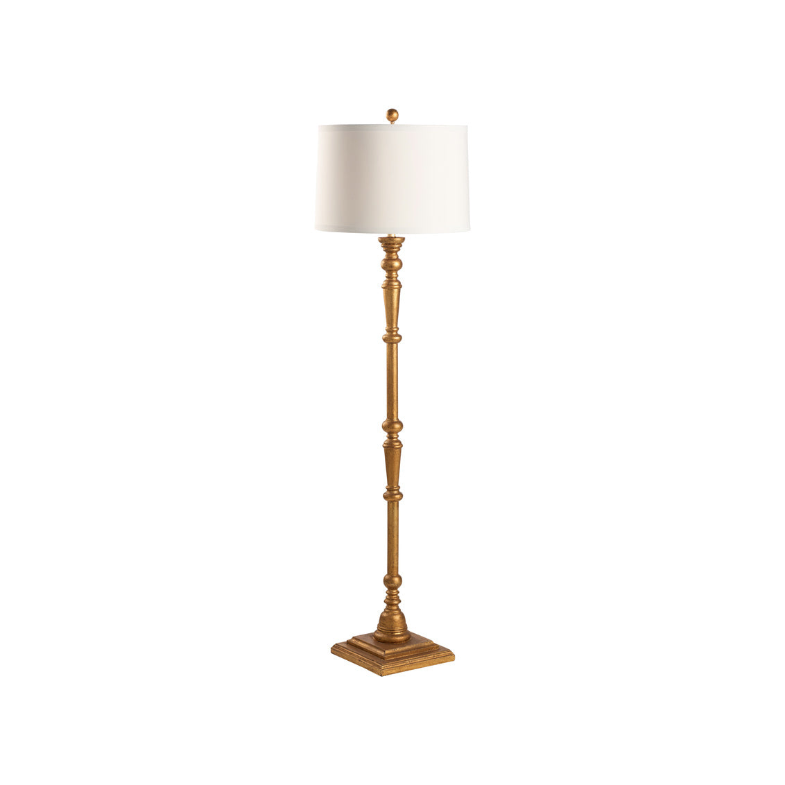 Beatrice Wooden Gold Floor Lamp