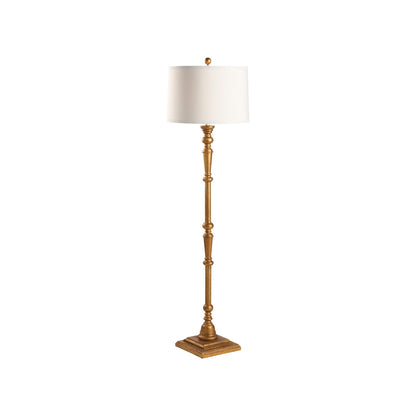 Beatrice Wooden Gold Floor Lamp