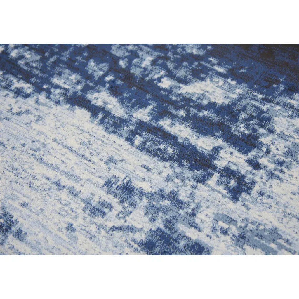 Dain Abstract Blue Kitchen Hallway Runner Rug - LOOMLAN - LOOMLAN - Area Rugs