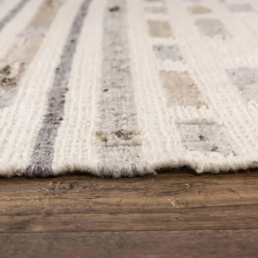 Chef Stripe Silver Area Rugs For Living Room - LOOMLAN - LOOMLAN - Area Rugs