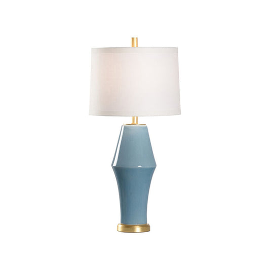 Chelsea House St Michael Light Blue Antique Brass Table Lamp