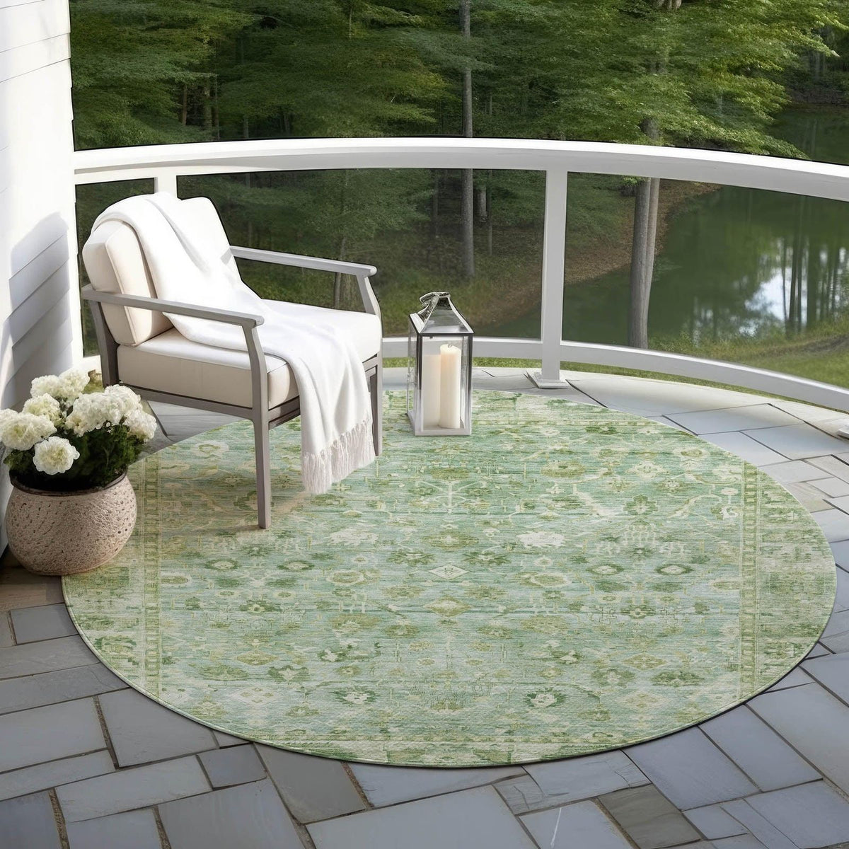 Laeel Aloe Washable Indoor-Outdoor Rug