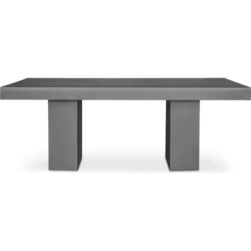 Cement Outdoor Dining Table Grey -- view 4