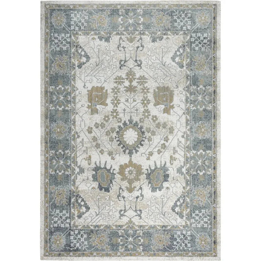 LOOMLAN Batu Floral Gray Large Area Rugs