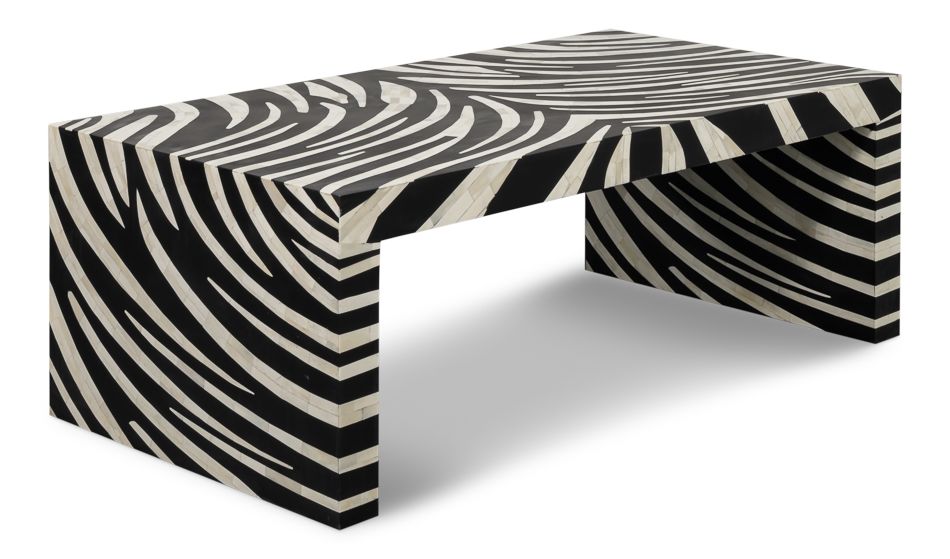 Meridian 51" Bone Inlay Coffee Table
