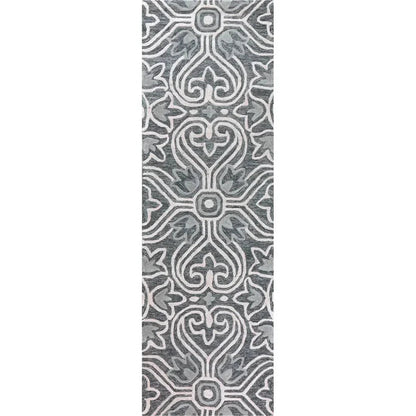 Cast Medallion Gray Large Area Rugs For Living Room - LOOMLAN - LOOMLAN - Area Rugs