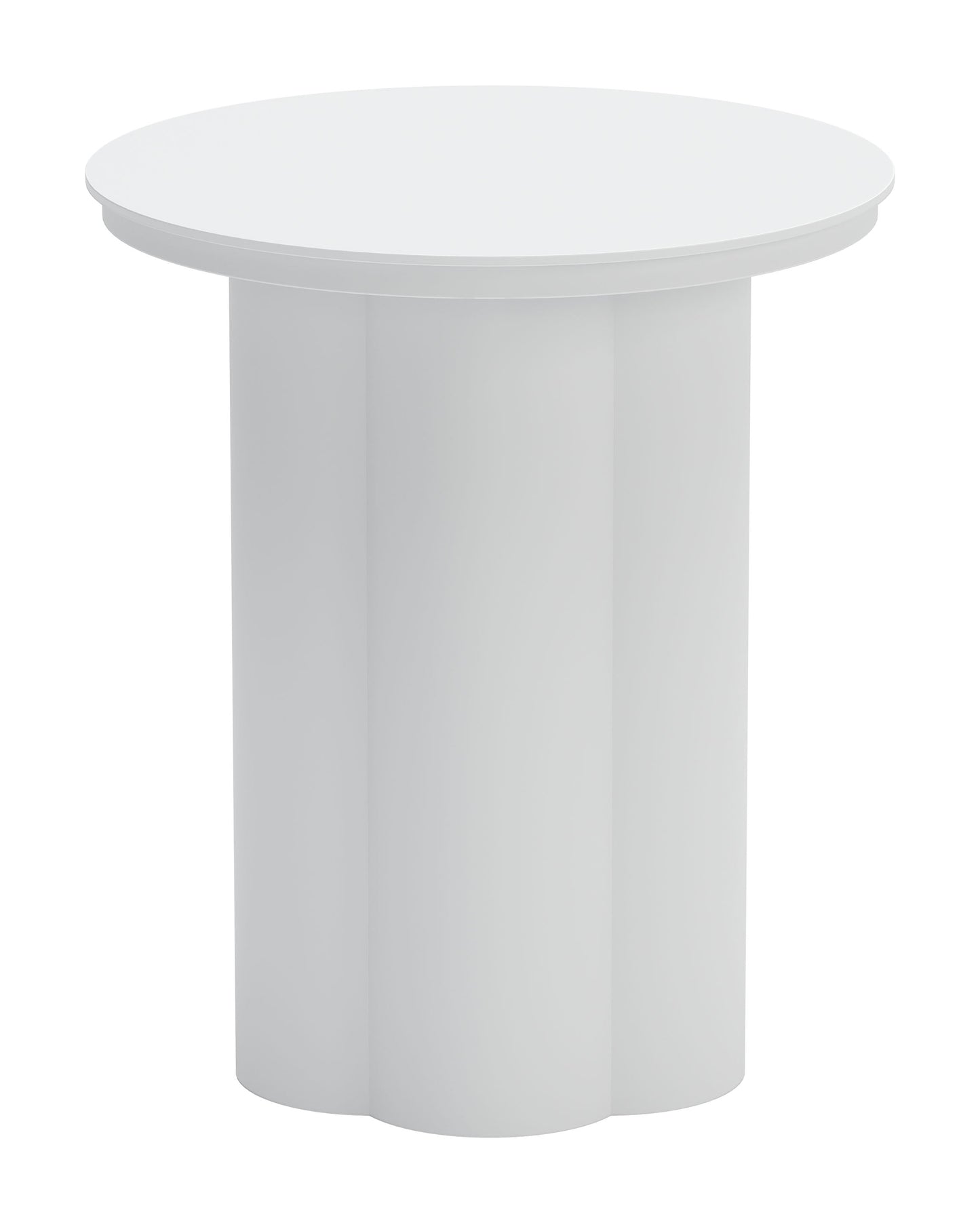 Kogur Aluminum White Round Side Table