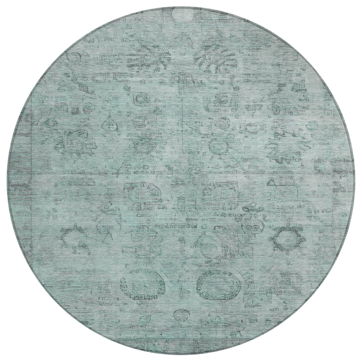 Laeanor Teal Washable Indoor-Outdoor Rug