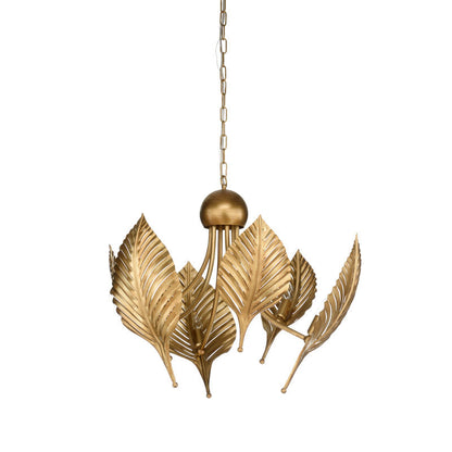 Wildwood Foglia Di Palma Gold Six-Light Chandelier