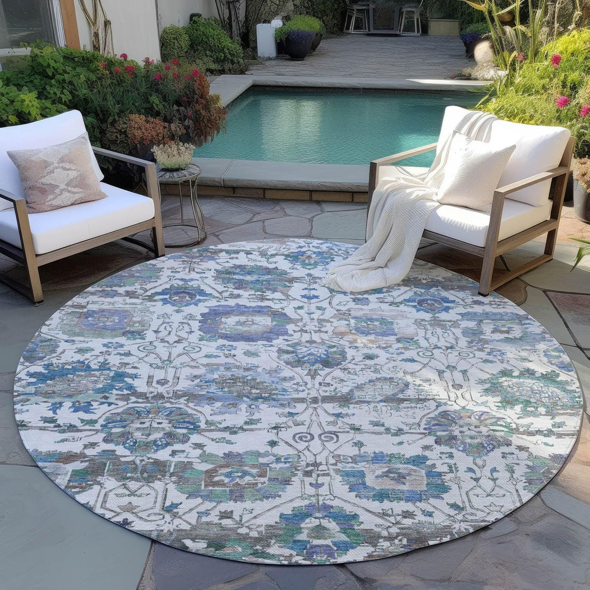 Haelira Ivory Washable Indoor-Outdoor Rug