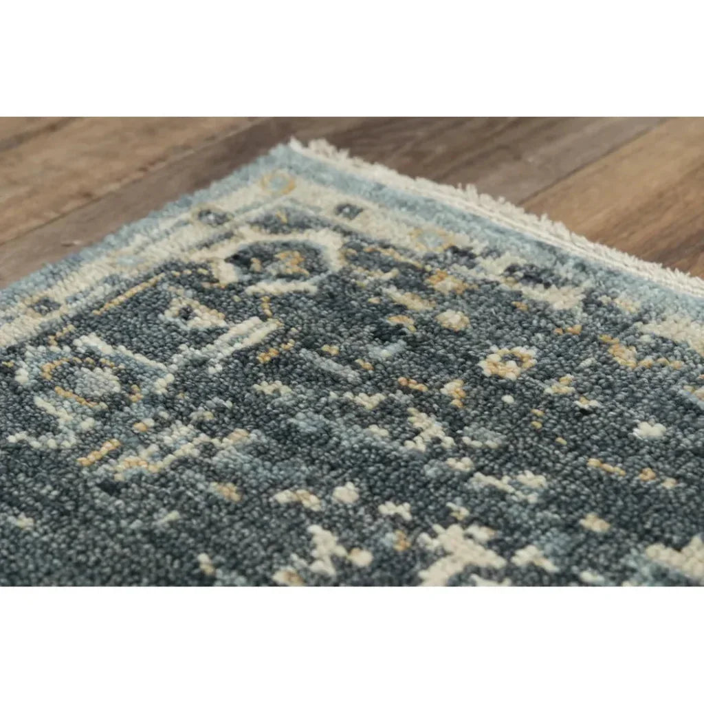 Agay Medallion Dark Blue Large Area Rugs -- blue