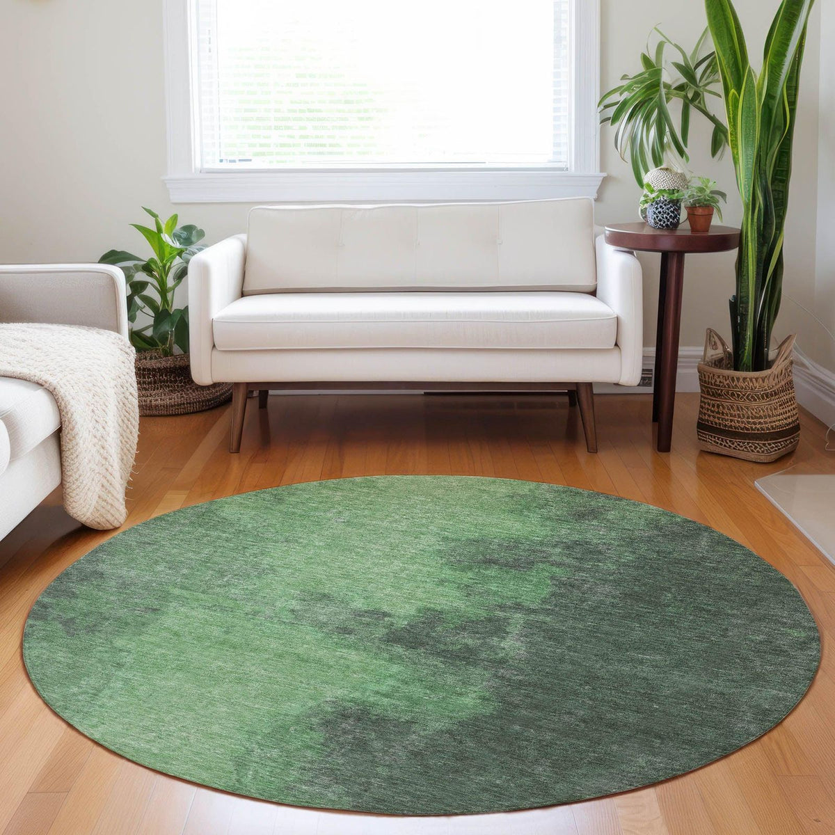 Iriion Green Washable Indoor-Outdoor Rug