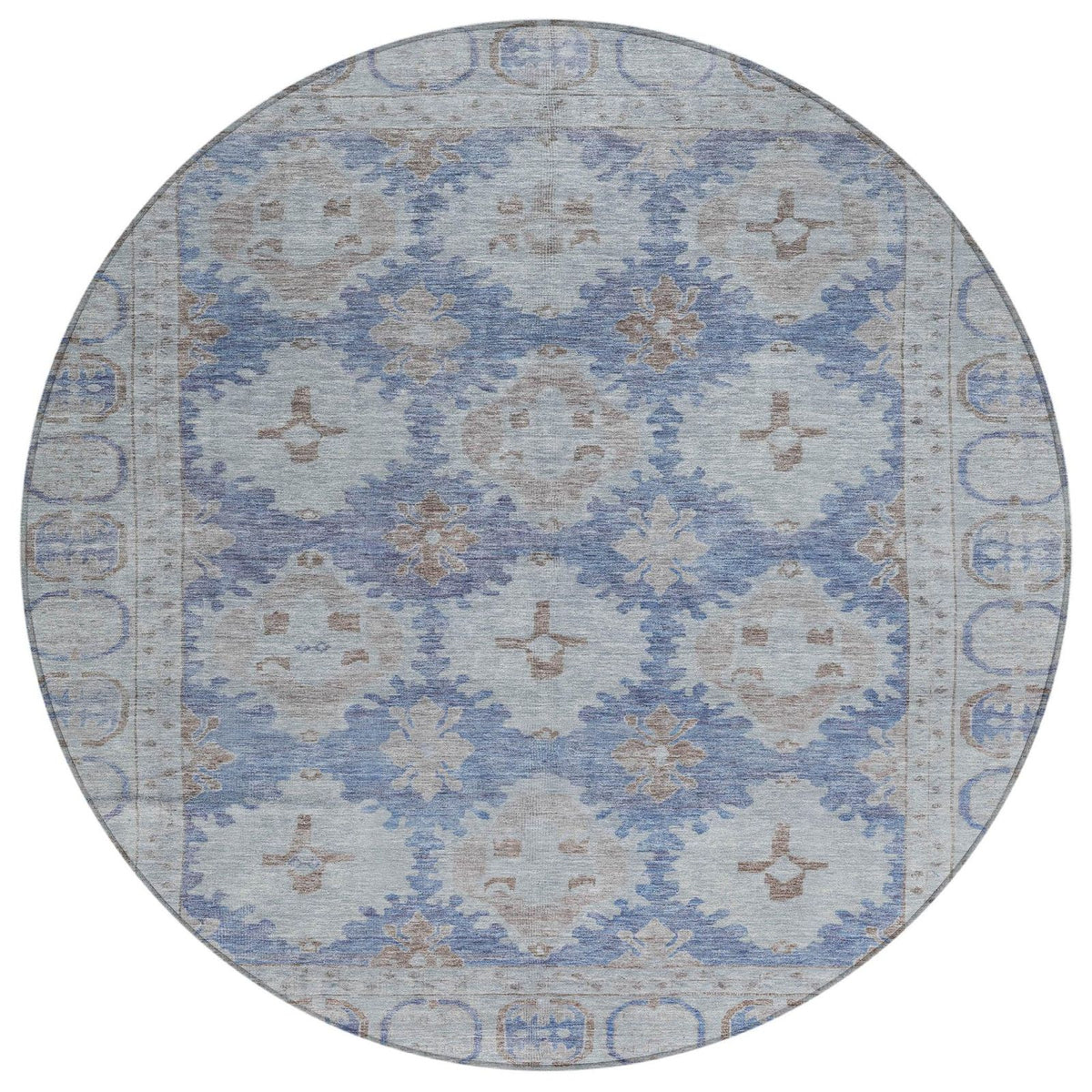 Jaelora Blue Washable Indoor-Outdoor Rug