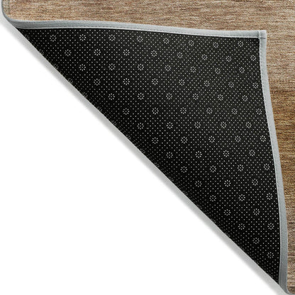Haelius Brown Washable Indoor-Outdoor Rug