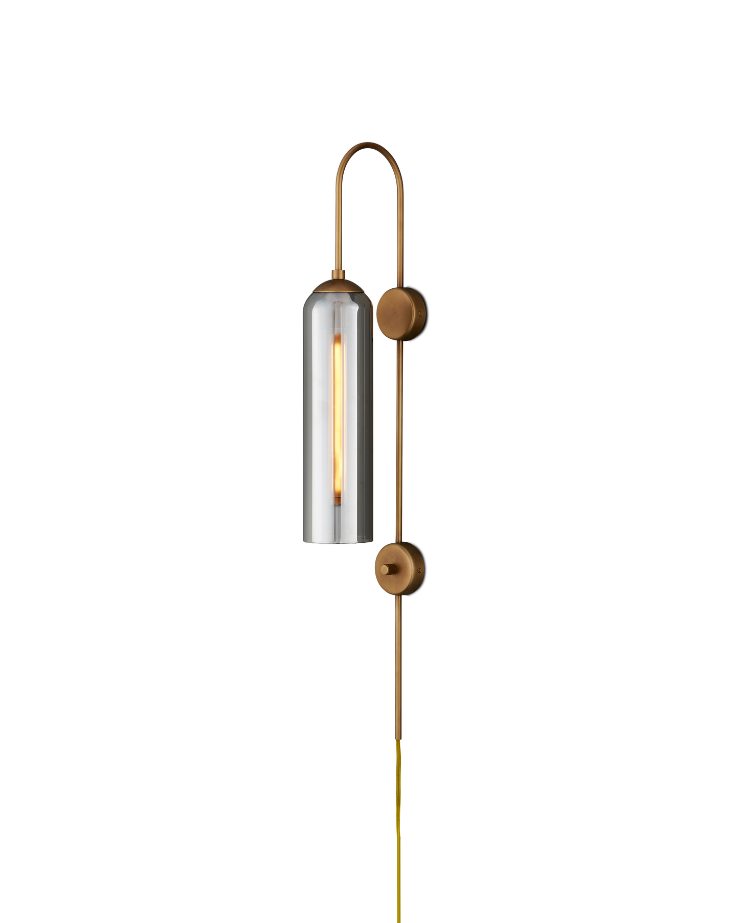 Severn Metal and Glass Gold Wall Sconce