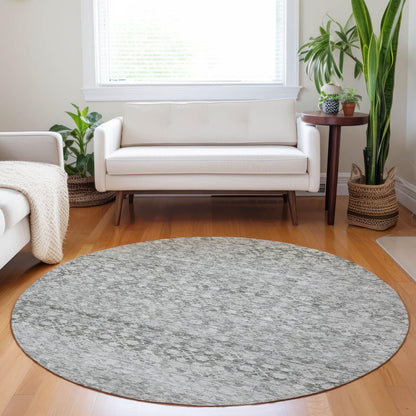 Irior Gray Washable Indoor-Outdoor Rug