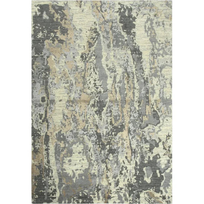 Agra Abstract Beige Large Area Rugs For Living Room - LOOMLAN - LOOMLAN - Area Rugs