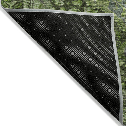Kaelanor Green Washable Indoor-Outdoor Rug