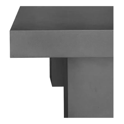 Cement Outdoor Dining Table Grey -- view 2