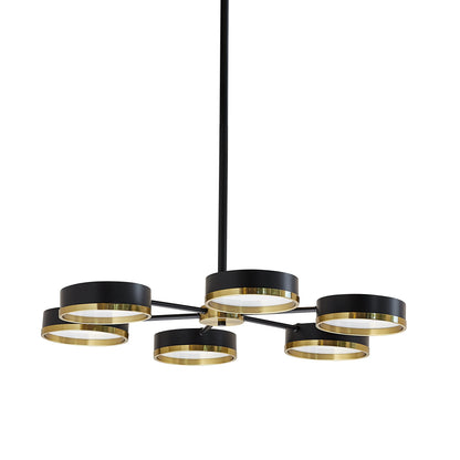 Oswin Chandelier Modern Black And Gold Iron Lighting