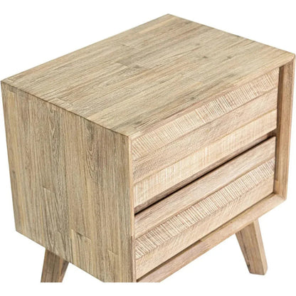 Brown Solid Wood Gia 2 Drawer Nightstand -- view 8