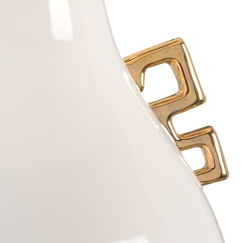 Ming White Glazed Ceramic Table Lamp-Table Lamps-Wildwood-LOOMLAN