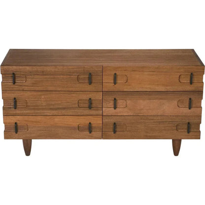 David Six Drawers Wood Dresser -- view 4
