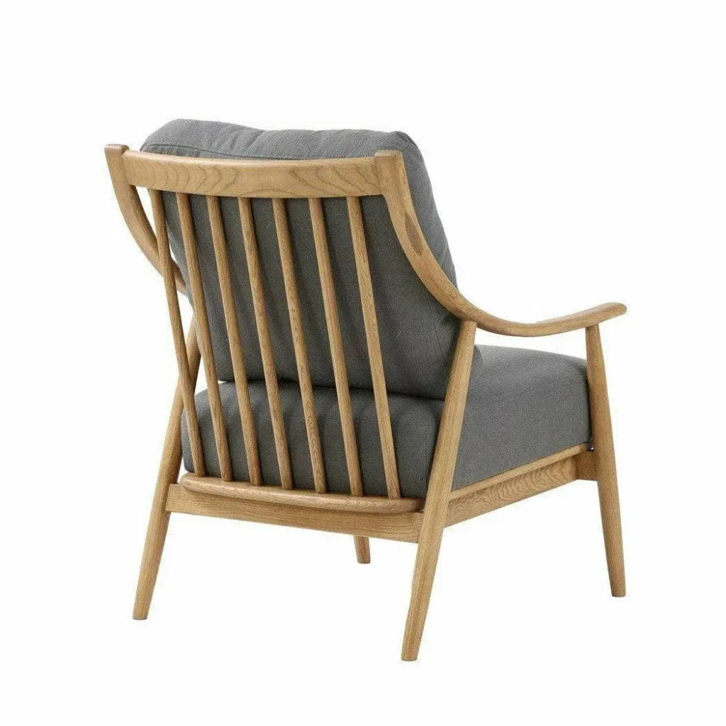 Kinsley Club Chair Stormy Grey & Natural Linen -- view 4