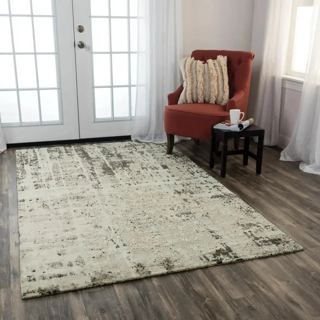 Dhan Abstract Green Large Area Rugs For Living Room -- green