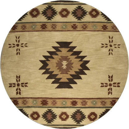 LOOMLAN Daxy Khaki Round Area Rugs