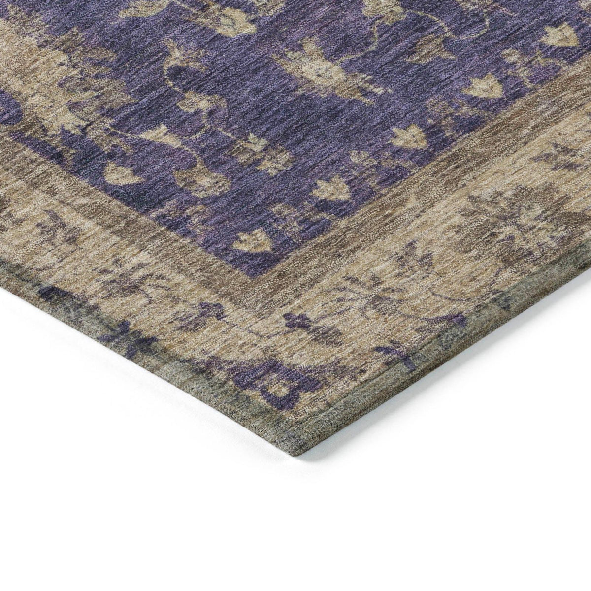 Iriaris Purple Washable Indoor-Outdoor Rug