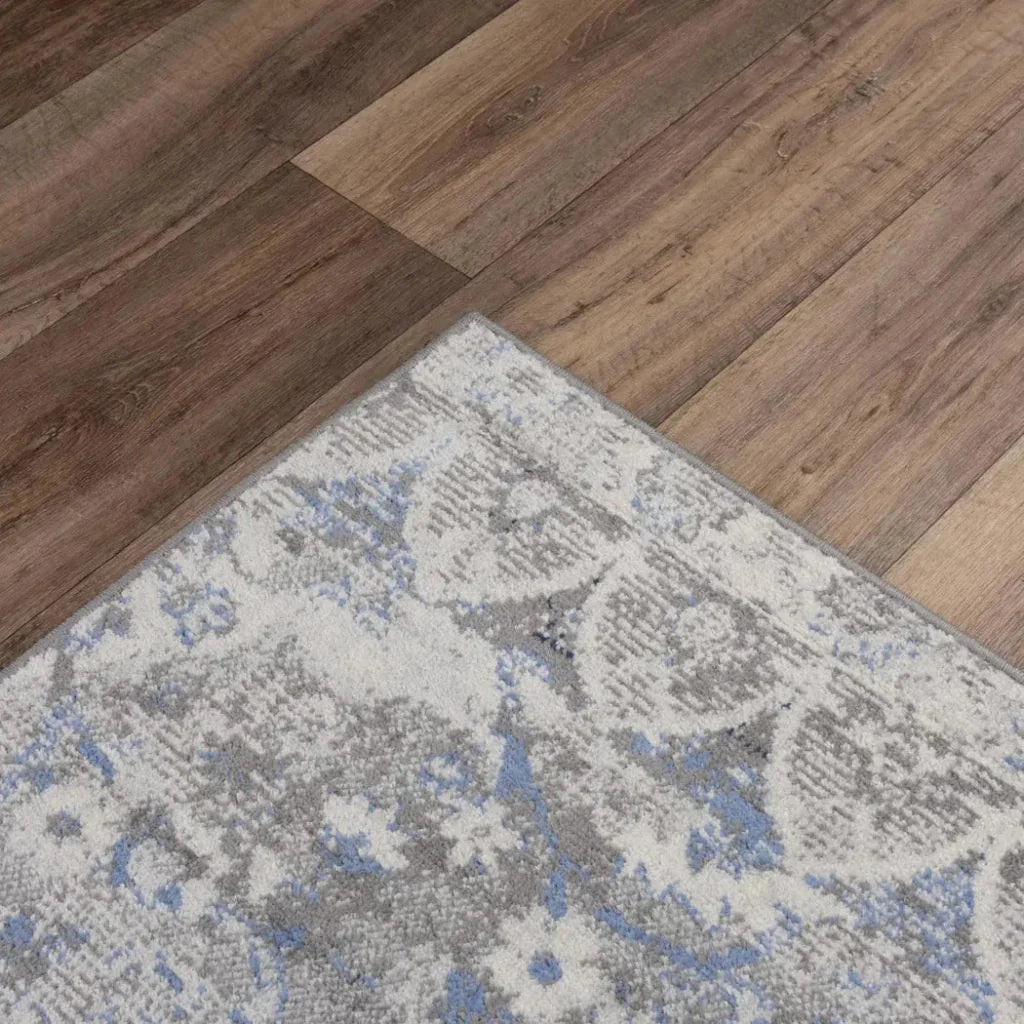 Damm Medallion Gray Kitchen Hallway Runner Rug - LOOMLAN - LOOMLAN - Area Rugs