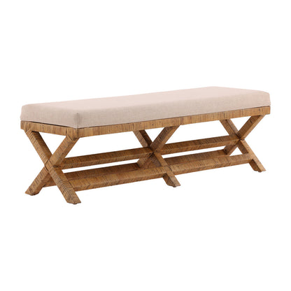 Furniture Classics Aria Fabric X-Base Bedroom Bench