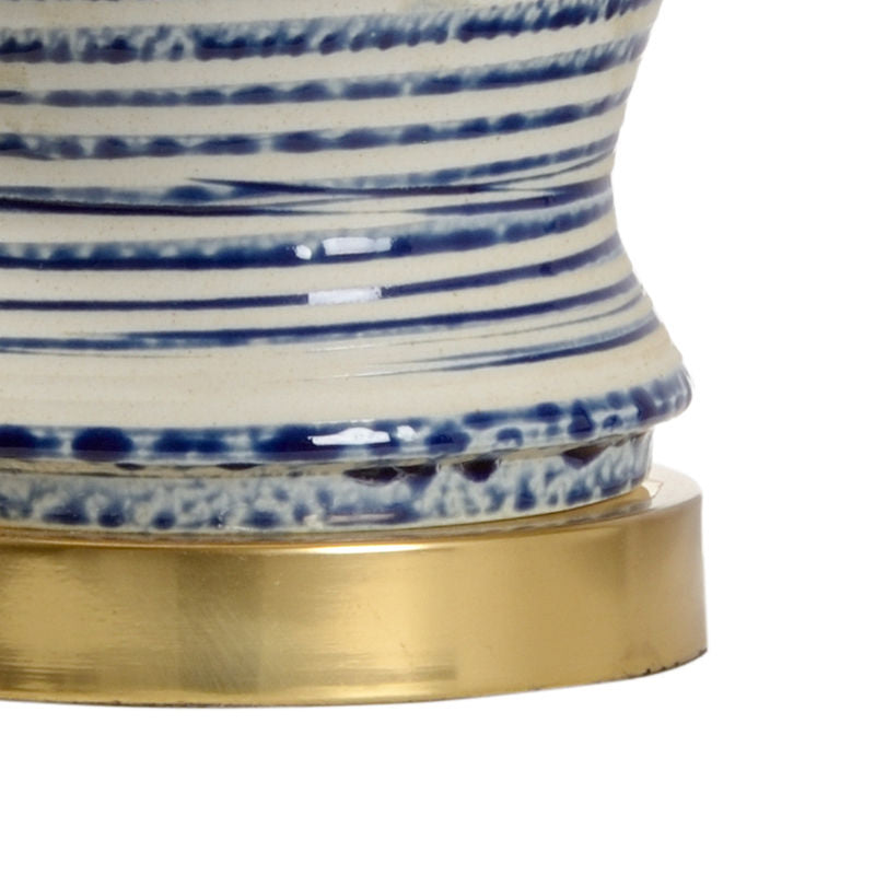 Chelsea House Beehive Blue Ceramic And Gold Accents Urn Table Lamp