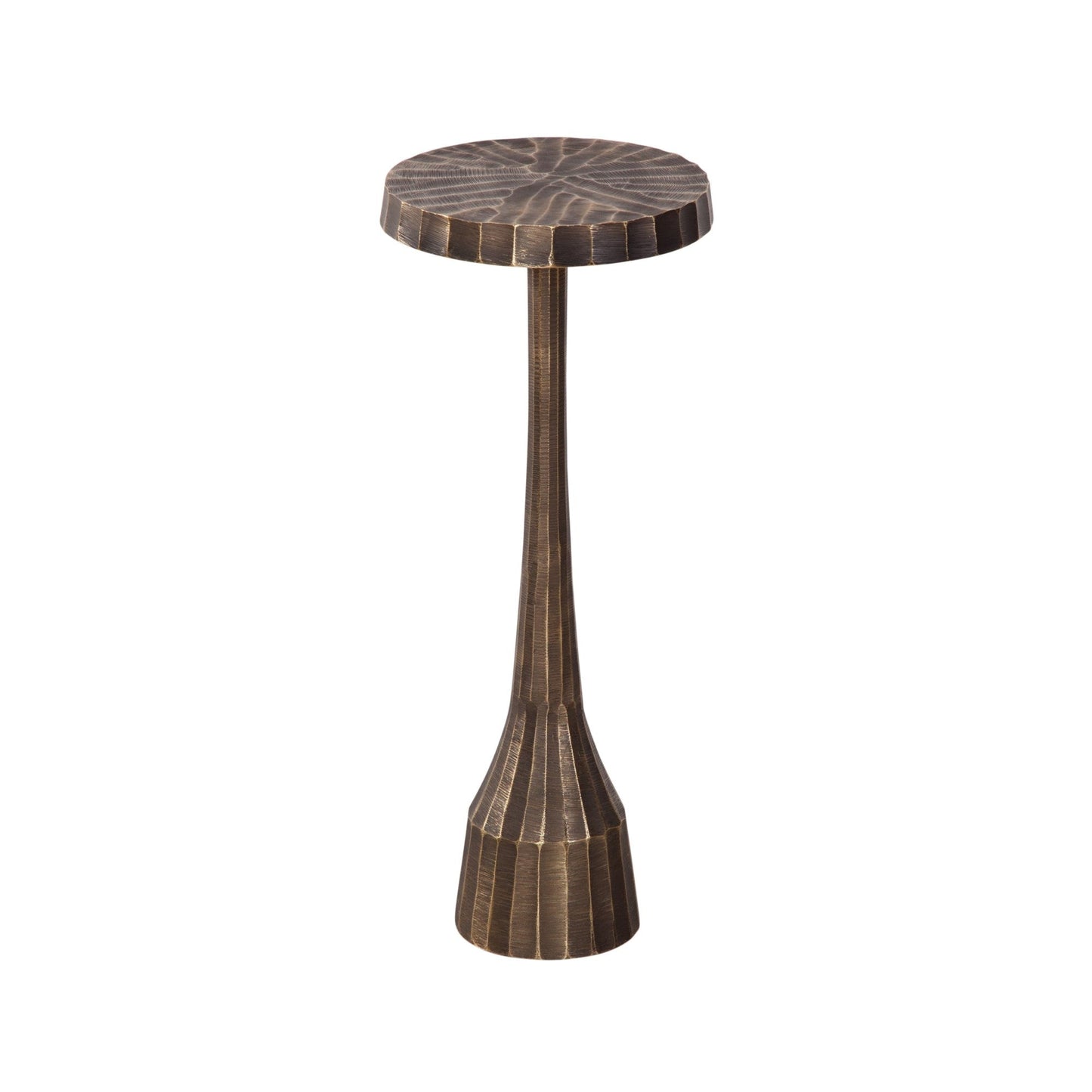 Bowman Cast Aluminum Brown Round Accent Table