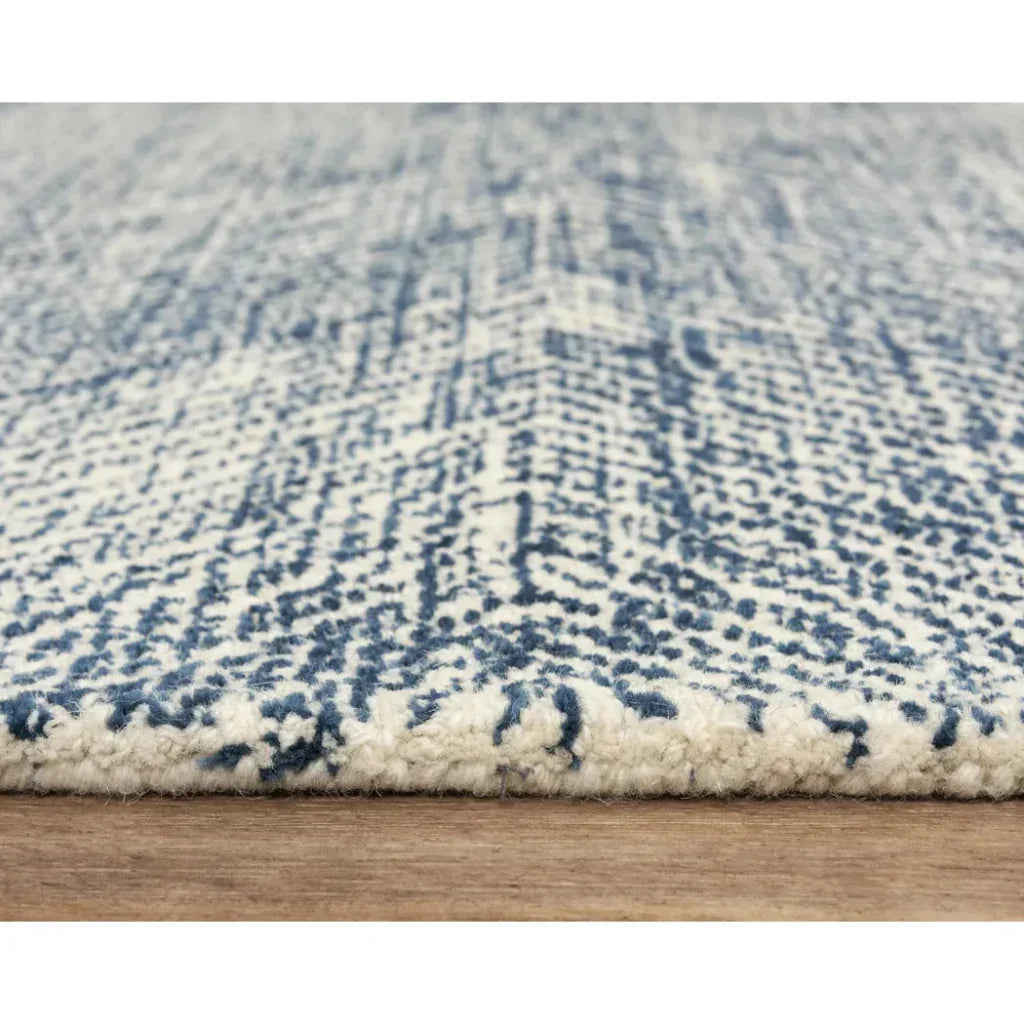 Cacy Chevron Navy Area Rugs For Living Room - LOOMLAN - LOOMLAN - Area Rugs