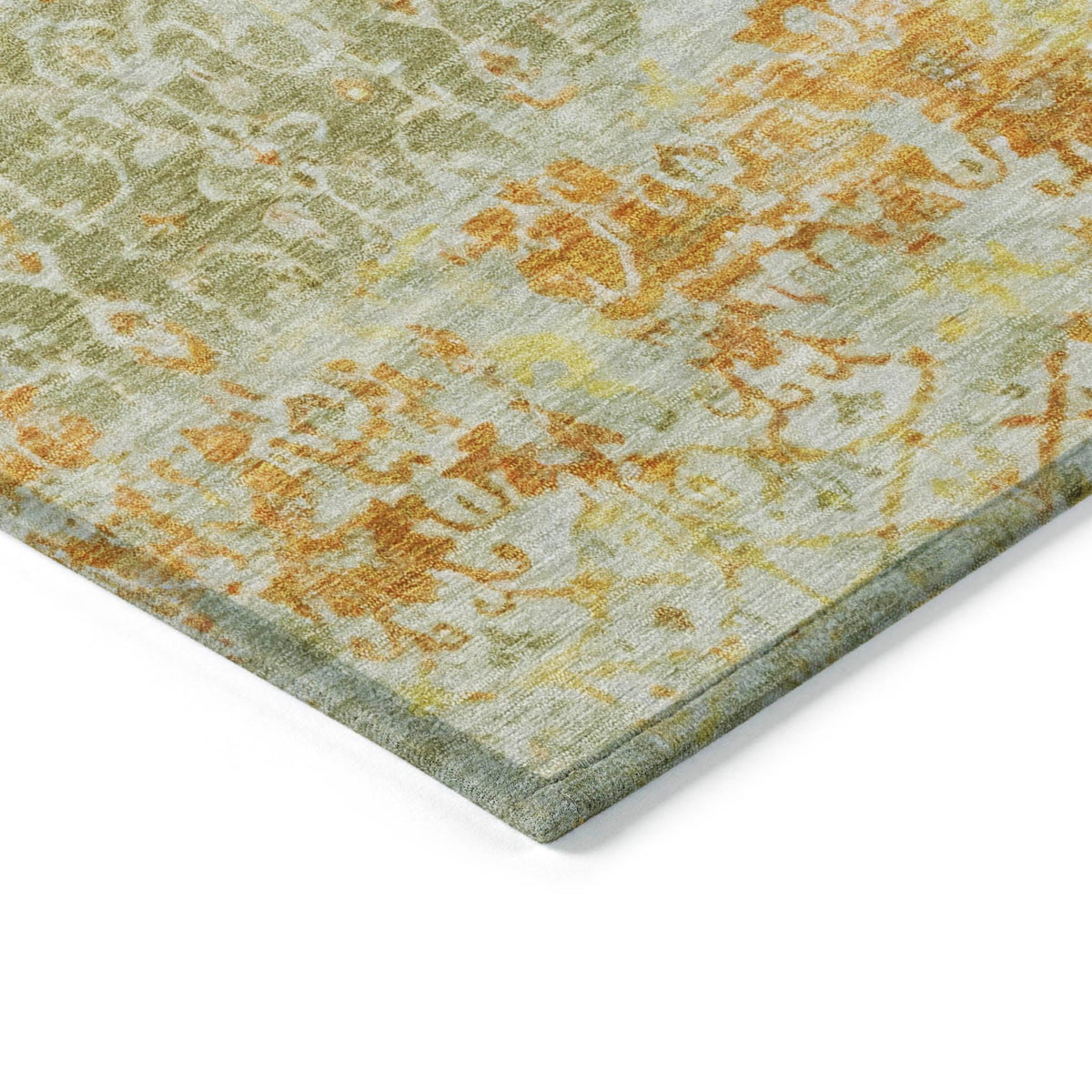 Jaelara Green Washable Indoor-Outdoor Rug